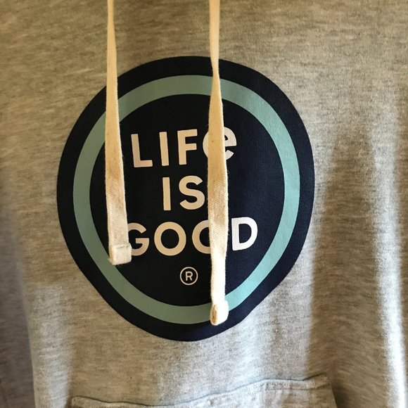 Life Is Good Sweatshirt Men's Small Gray with Logo - Picture 2 of 7
